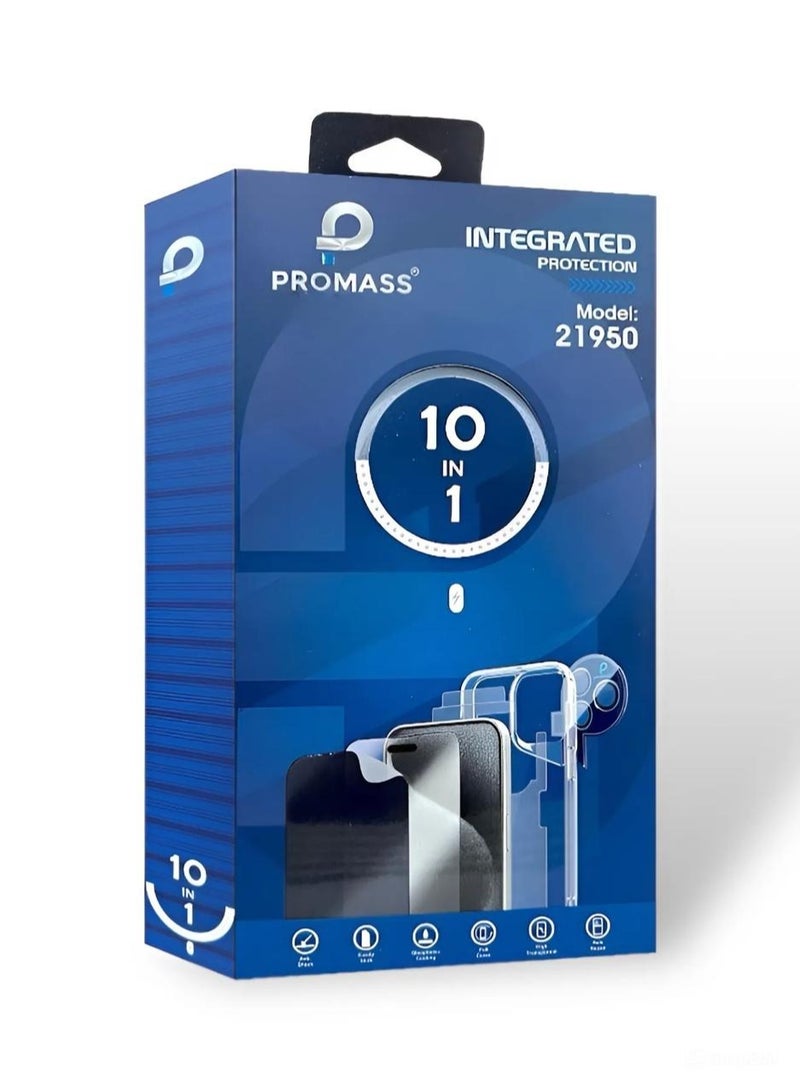 بروماس بكج الحماية المتكامل الجديد لـ آيفون 12 برو ماكس (iPhone 12 Pro Max) بكج بحلة جديدة و حماية كاملة لهاتفك مع جراب يدعم الشحن اللاسلكي MageSafe من بروماس (10in1) - Image 1