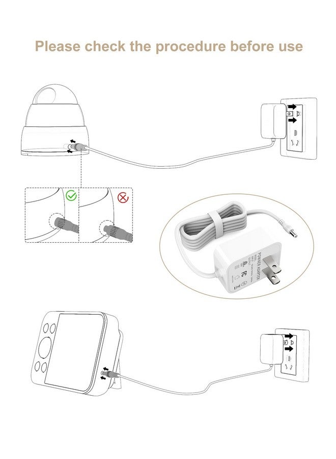 VHBW 6V for Vtech Baby Monitor Power Cord Compatible with Vtech DM221 DM221-2 DM223 DM251 (Parent & Baby Units) DM111 DM112 DM222 DM271 (Parent Unit ONLY) Safe & Sound Audio Monitor - Image 5