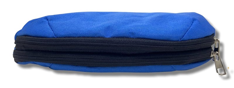 QIPS by HMI Multi Pocket Polyester Pencil Pouch Bag (N.Blue) - Image 3