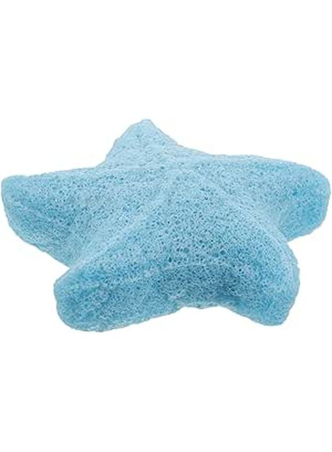 Blue Konjac Exfoliating Bath Sponge Body Scrubber for Shower and Bath - Image 1