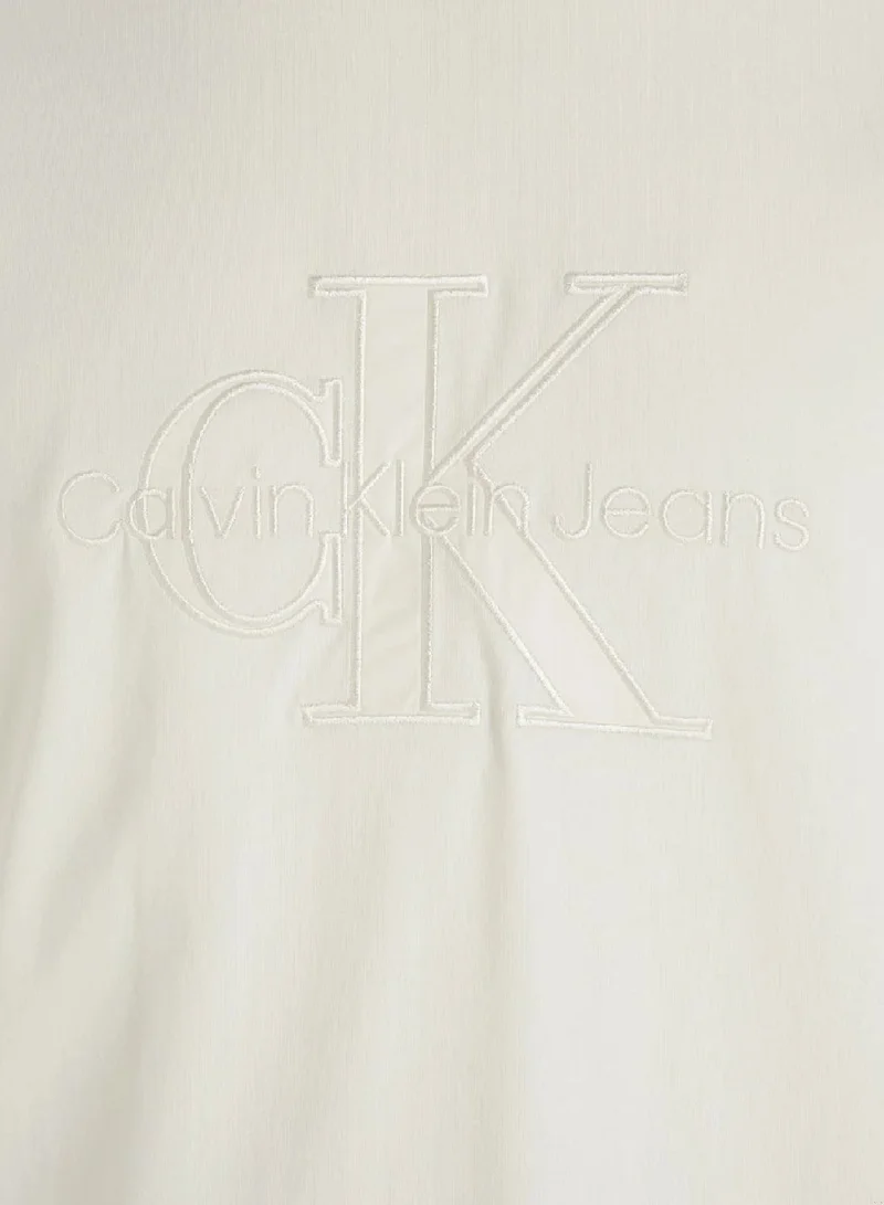 Calvin Klein Jeans Ivory Tonal Monogram T-shirt for Men | Best Price UAE