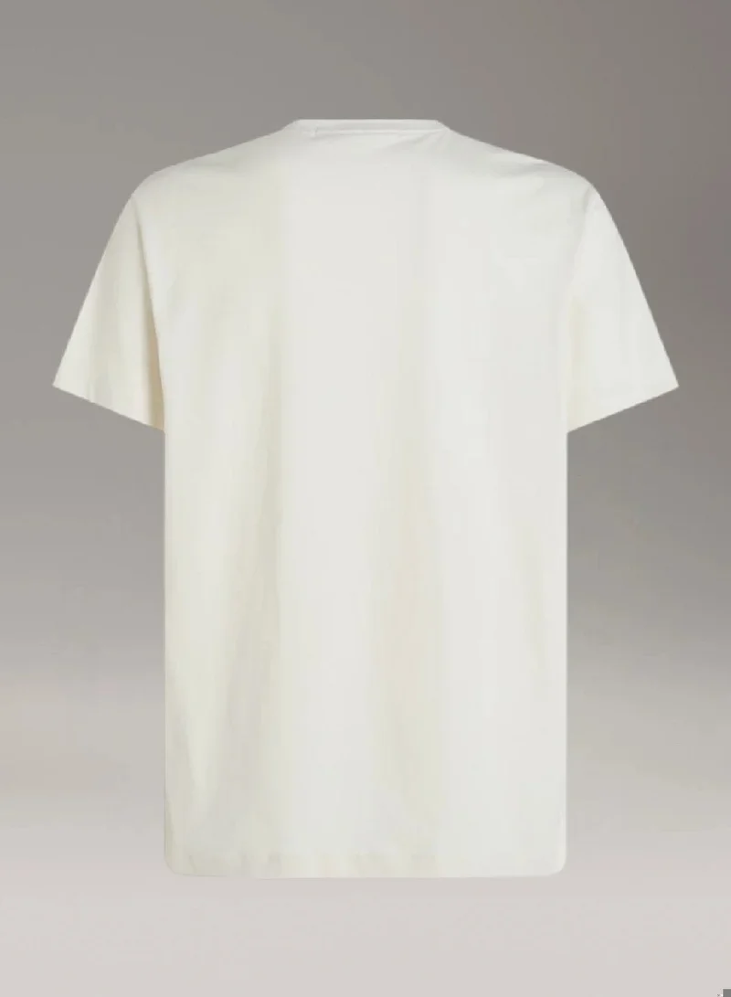 Calvin Klein Jeans Ivory Tonal Monogram T-shirt for Men | Best Price UAE