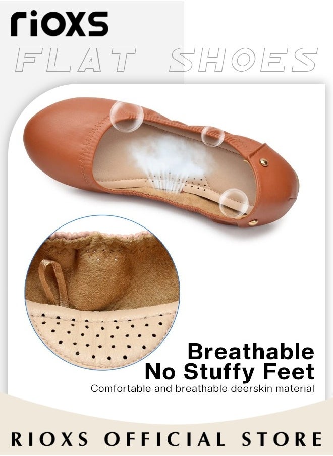 RIOXS Women's Belice Ballet Flat Ultra Soft Round Toe Slip on Comfortable Flat Shoes Walking Ballerina Shoes  - Image 3