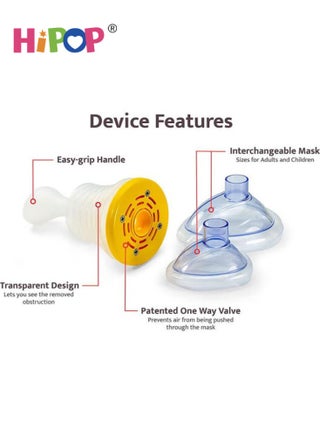 3 Pcs Manual Suction Safety Tool, Portable Choking Emergency Device for Home & Travel, Suction Rescue Device Compact & Reusable with Adult & Child Masks, First Aid kit (Green) - view 2