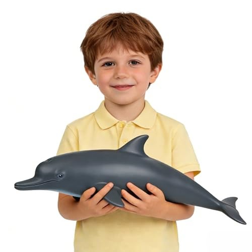 SmilerSmile Simulated Ocean Big Animal One pc 15 Inch Soft Filled Rubber Sea Educational Toys Dolphin - Image 1
