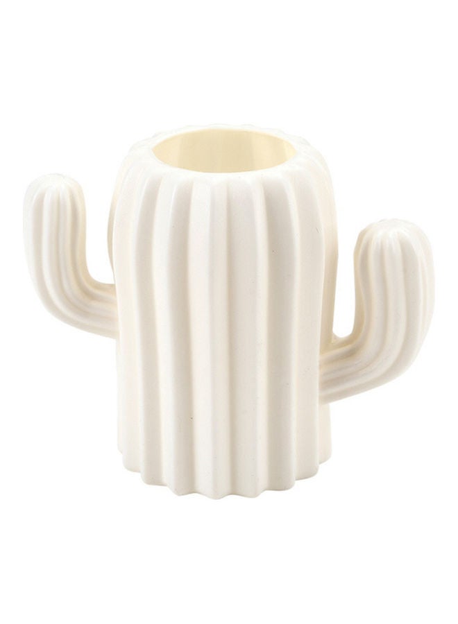 إسكدنيا حامل أقلام رصاص بتصميم صبار أبيض