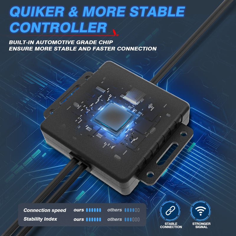 MICTUNING أضواء الصخور LED RGB من MICTUNING الجيل الثاني مع وحدة تحكم بلوتوث، وظيفة توقيت، وضع الموسيقى - مجموعة أضواء نيون LED متعددة الألوان مكونة من 8 وحدات - Image 4