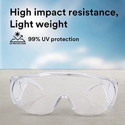 3M 1611 Safety Goggles Hard Coat Eyewear, Over The Spectalar Eye Protector, Anti Pollution Goggles For Multipurpose Use In Riding Motorcycle, Construction, Clear Transparent Goggles (Pack of 1) - Image 5