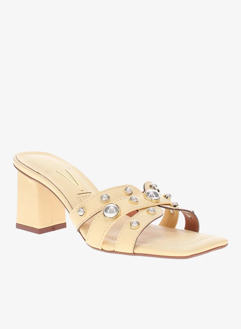 VIZZANO Mid Heels Sandals for Women – Sling Back Heel Sandals for Girls with Ankle Strap