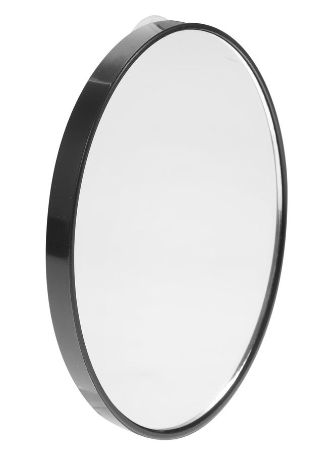 HEALLILY 7. 5cm 5X Magnifying Glass Mirror Small Round Wall Mirror Cosmetic Makeup Mirror Pocket Mirror Bathroom Mirror with Suction Cups (Black) - Image 1