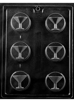 Grandmama's Goodies Grandmama's Goodies AO134 Martini Cookie Chocolate Candy Mold with Exclusive Molding Instructions 