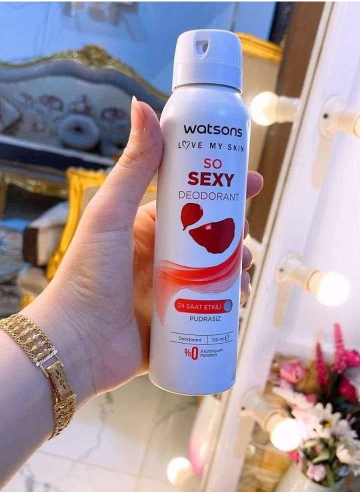 Watsons Watsons So Sexy Deodorant 24 Hour Effective Spray 150 ml  - Image 1