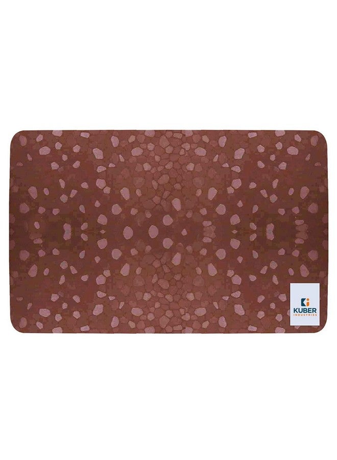 Kuber Industries Stone Print Fridge Mat Set of 6|Water Proof Refrigerator Drawer Mat|Reusable & Washable|Multipurpose Mat for Kitchen (Brown) - Image 3