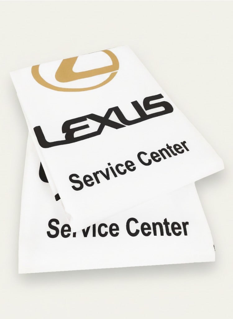 LEXUS Universal Car Seat Cover 2 Pieces Set Non Woven Disposable Seat Protector for Service Center Garage Workshop Car Wash Interior Protection Against Dust Oil Grease Dirt Temporary Front Seat Cover for Most Cars SUVs Vans Easy Fit Reusable Pack Set. - Image 1