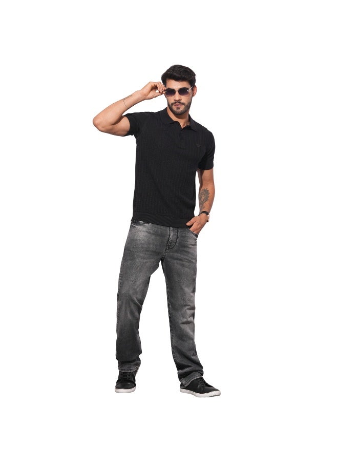 Being Human جينز رجالي بتصميم بوت كات بلون رمادي - Image 4