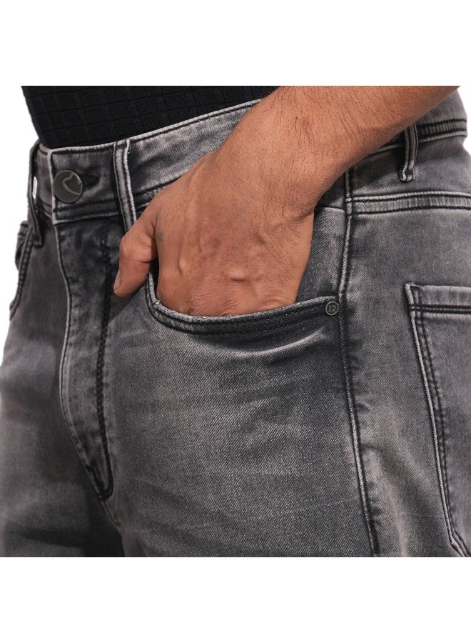 Being Human جينز رجالي بتصميم بوت كات بلون رمادي - Image 5