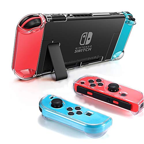 FANPL Dockable Clear Case for Nintendo Switch, FANPL Protective Case Cover for Nintendo Switch and Joy Con Controller- Crystal Clear - Image 1