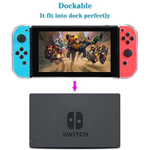 FANPL Dockable Clear Case for Nintendo Switch, FANPL Protective Case Cover for Nintendo Switch and Joy Con Controller- Crystal Clear - Image 2