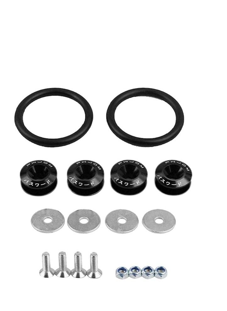 Generic Quick Release Bumper Clips, Universal Aluminum Bumper Quick Release Kit, Quick Release Front Rear Bumper Fasteners Bumper Holders O-Rubber Band for Car Bumper  - Image 2