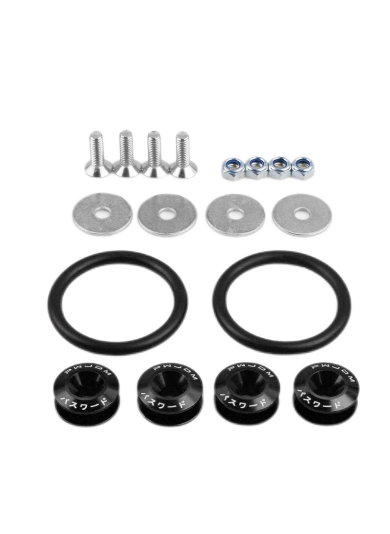 Generic Quick Release Bumper Clips, Universal Aluminum Bumper Quick Release Kit, Quick Release Front Rear Bumper Fasteners Bumper Holders O-Rubber Band for Car Bumper  - Image 4