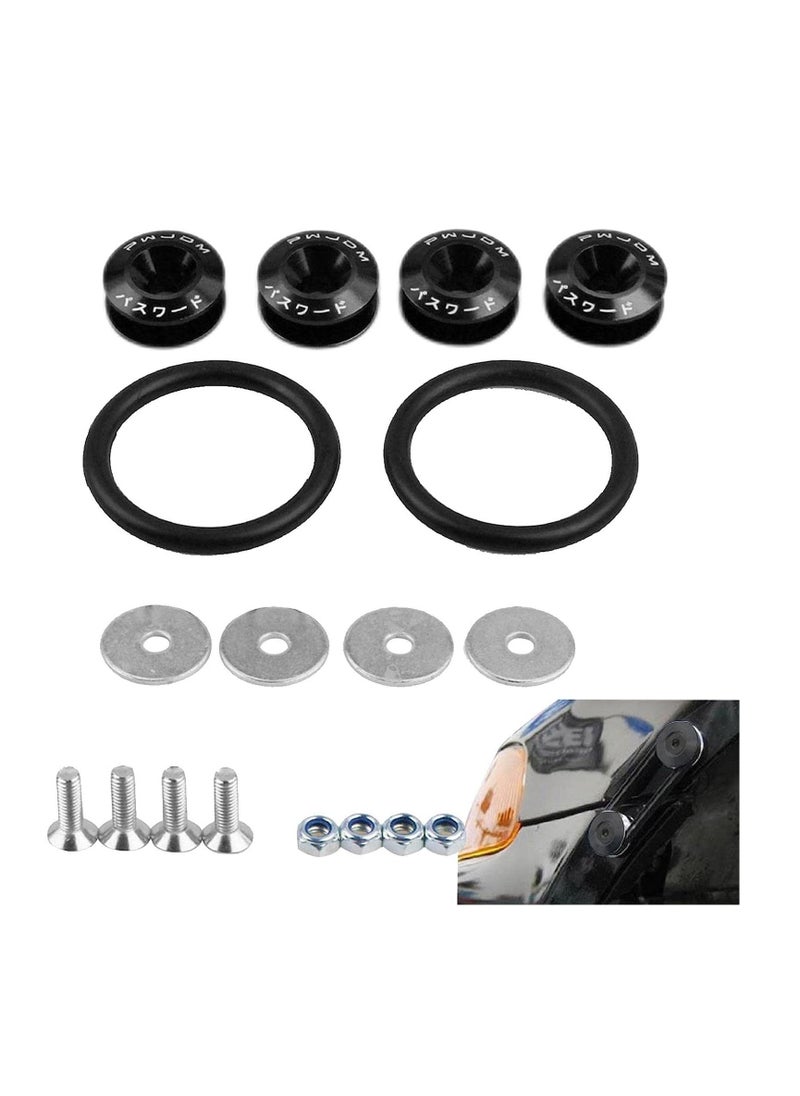 Generic Quick Release Bumper Clips, Universal Aluminum Bumper Quick Release Kit, Quick Release Front Rear Bumper Fasteners Bumper Holders O-Rubber Band for Car Bumper  - Image 5