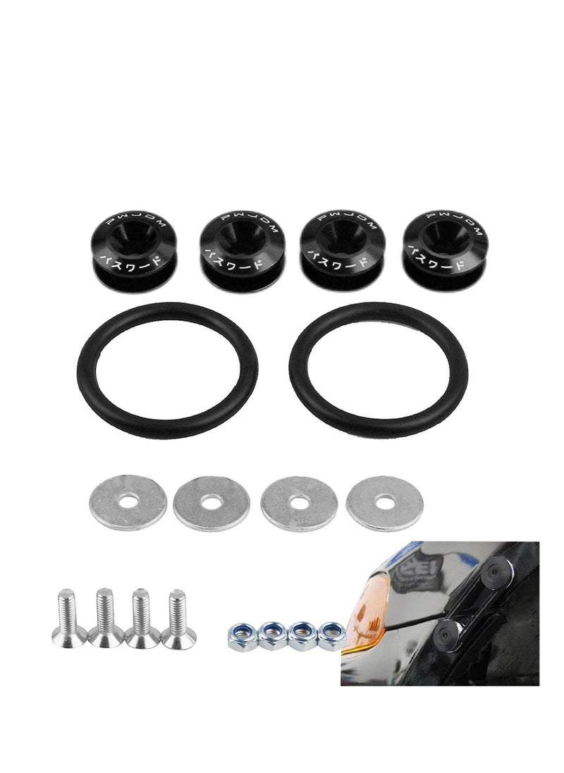 Generic Quick Release Bumper Clips, Universal Aluminum Bumper Quick Release Kit, Quick Release Front Rear Bumper Fasteners Bumper Holders O-Rubber Band for Car Bumper  - Image 3