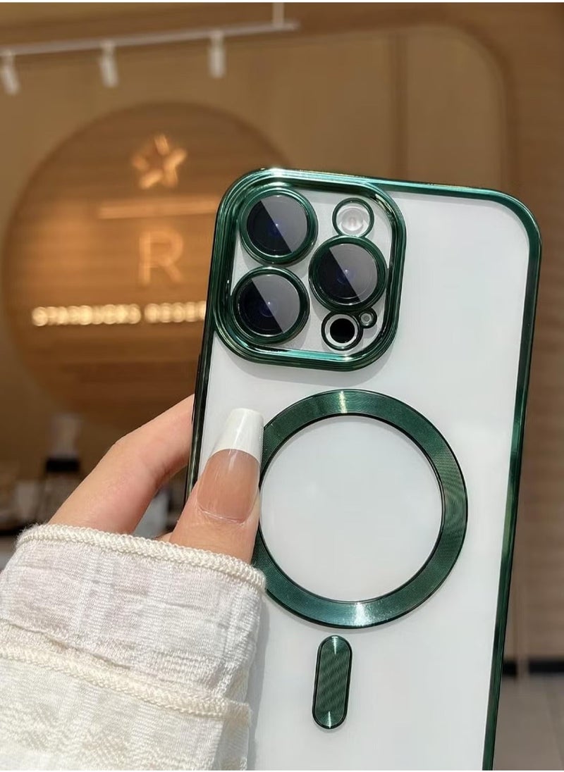 JAJEEK iPhone 16 Pro Max Magnetic Case – Compatible with MagSafe, Built-in Camera Protector, Soft TPU Anti-Scratch Shockproof Clear Case, Slim Design for iPhone 16 Pro Max 6.1 Inch - Image 3