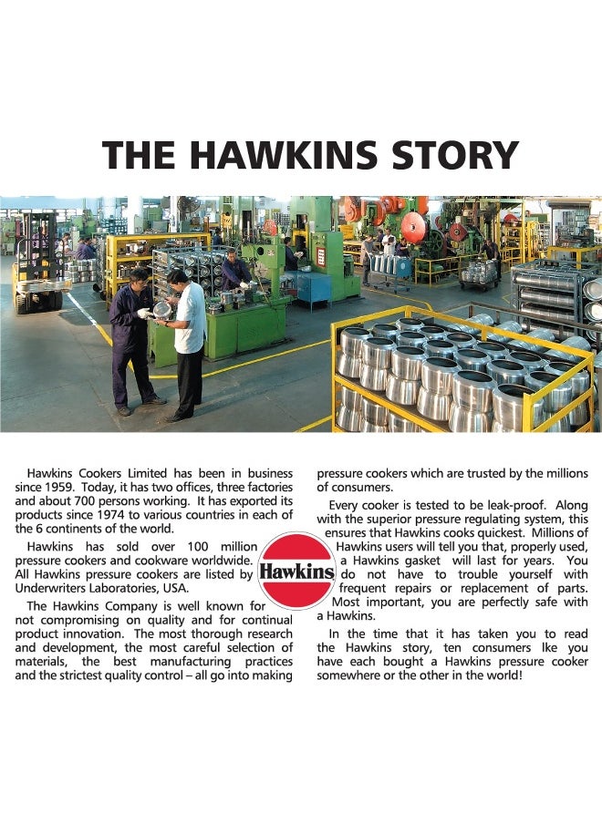 Hawkins - قدر ضغط فضي ٣ لترات كلاسيكي مصنوع من مادة متينة قابلة للاستقراء، تصميم واسع مصنوع من الألمنيوم النقي، مصقول خارجيًا - Image 1