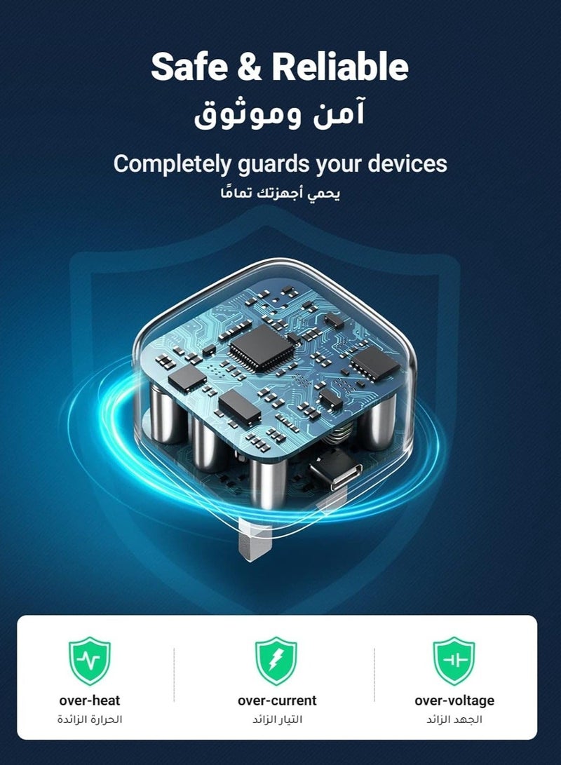 iPhone 16 fast charger cable with a capacity of 35 watts, a foldable USB C power adapter with a 60 watt cable for iPhone 16, iPad, Samsung, Xiaomi, One Plus, a charger with the cable with high performance and quality - Image 5