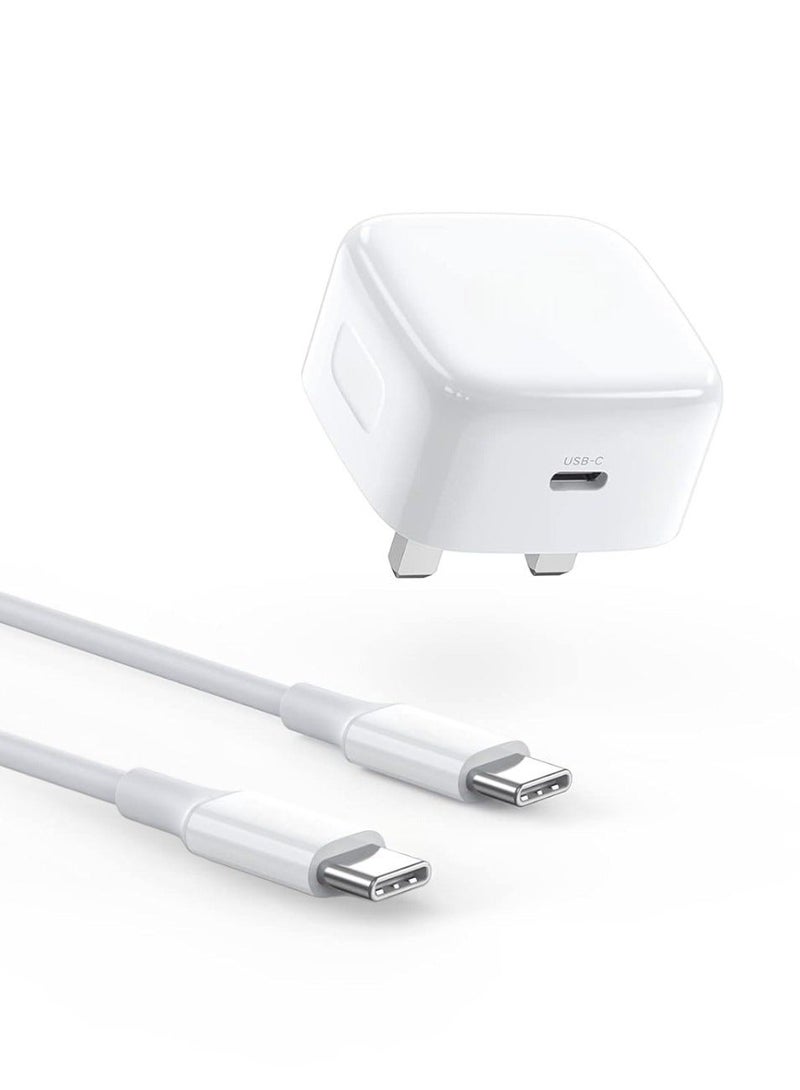 iPhone 16 fast charger cable with a capacity of 35 watts, a foldable USB C power adapter with a 60 watt cable for iPhone 16, iPad, Samsung, Xiaomi, One Plus, a charger with the cable with high performance and quality - Image 1