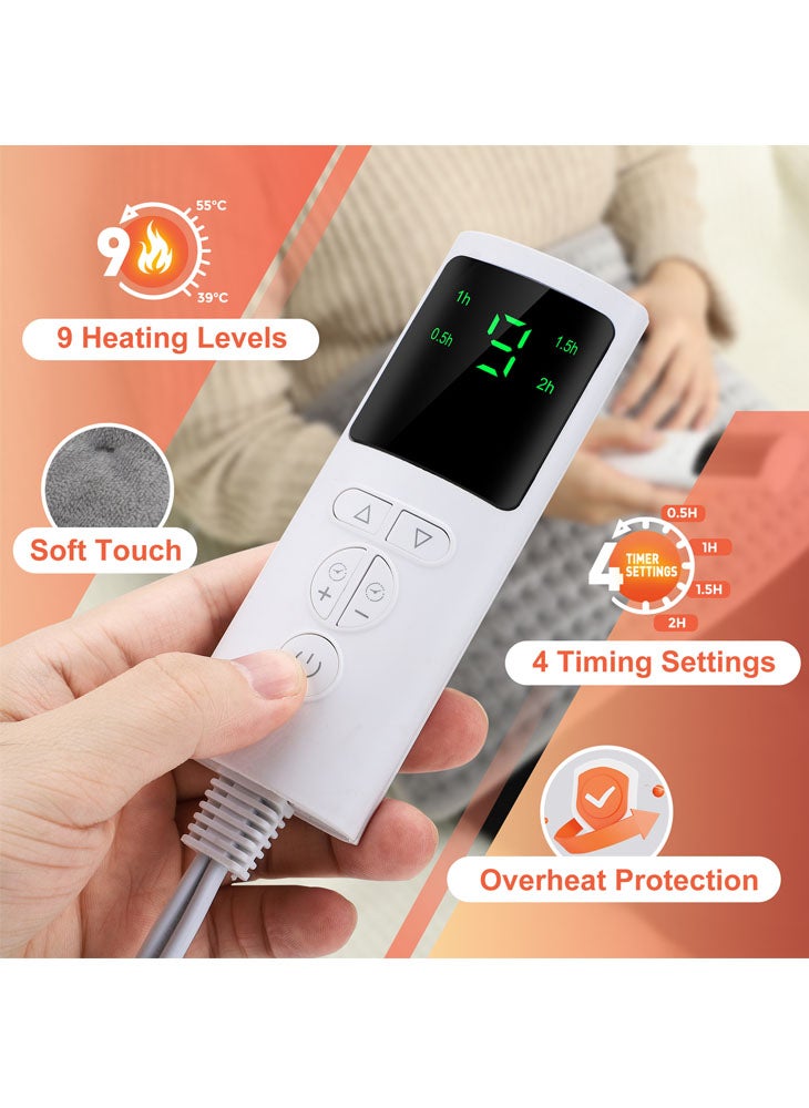 لابفي حزام خصر مطور للتدفئة مع تعديل درجة الحرارة بـ 9 سرعات ووسادة تدفئة ثابتة بـ 4 سرعات ووسادة تدفئة متعددة الوظائف وبطانية كهربائية للعلاج الطبيعي - Image 2