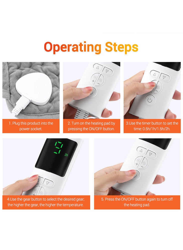 لابفي حزام خصر مطور للتدفئة مع تعديل درجة الحرارة بـ 9 سرعات ووسادة تدفئة ثابتة بـ 4 سرعات ووسادة تدفئة متعددة الوظائف وبطانية كهربائية للعلاج الطبيعي - Image 5