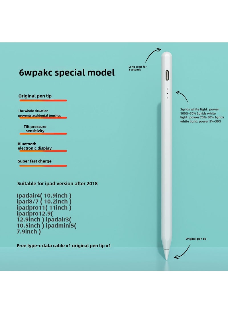 Transparent Apple Pencil Stylus 6WP-A KC [iPad special pen-super fast charge]] 