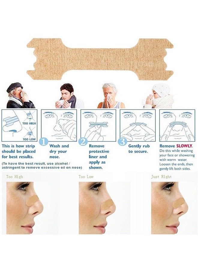 100Pcs Nasal Strips for Reduce Snoring, Breath Easy, Anti Snoring, Improve Sleeping (66*19mm)