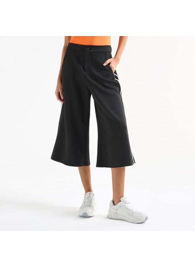 FAV Solid Culottes with Pockets and Panel Detail  - Image 1