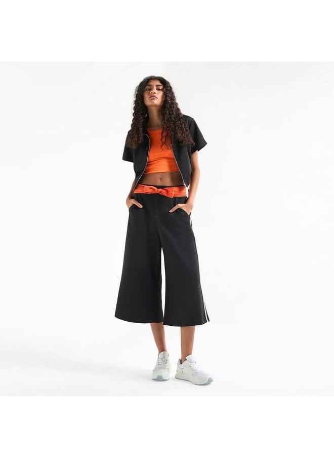 FAV Solid Culottes with Pockets and Panel Detail  - Image 2