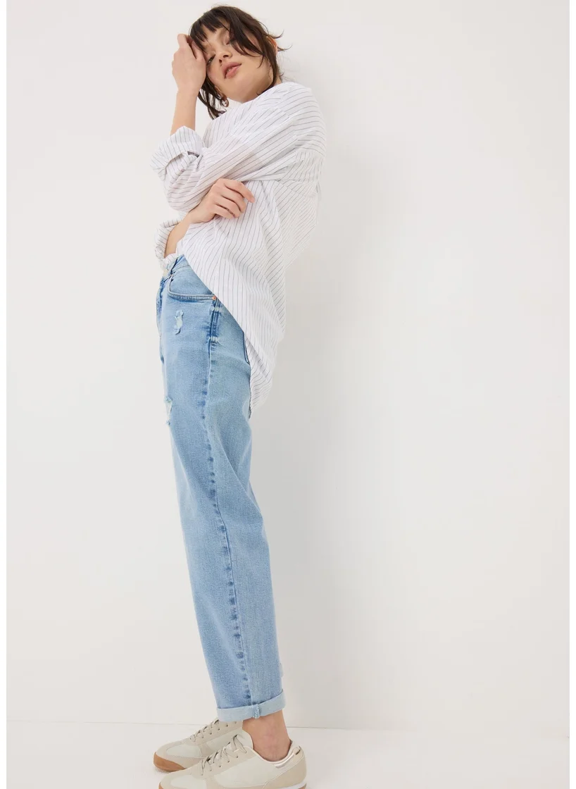 Matalan Riley Boyfriend Lightwash Jeans