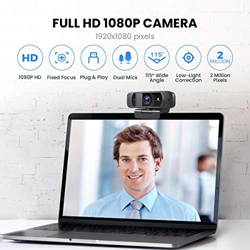 VITADE Webcam with Microphone 1080P HD Web Camera, 672 USB Desktop Web Cam Facecam Video Cam for Streaming Gaming Conferencing Mac Windows PC Laptop Computer - Image 3