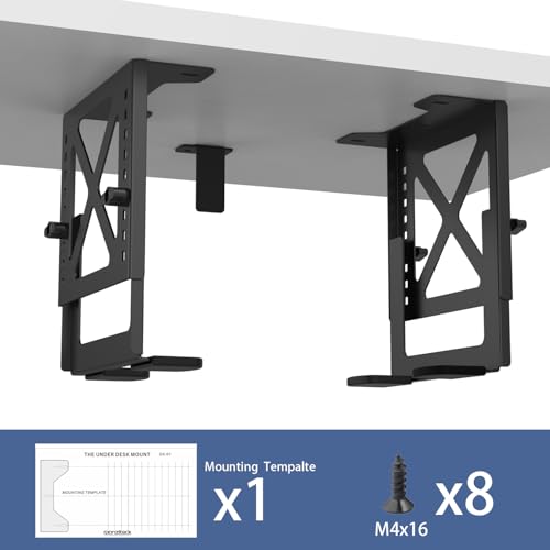Monzlteck Adjustable Under Desk PC or NAS Mount Bracket HolderCompatible with Desktop NASNetwork Attached StorageCPUUPSSmall Form Factor Desktop TowerXbox Series xOptiPlex70007010 - Image 3