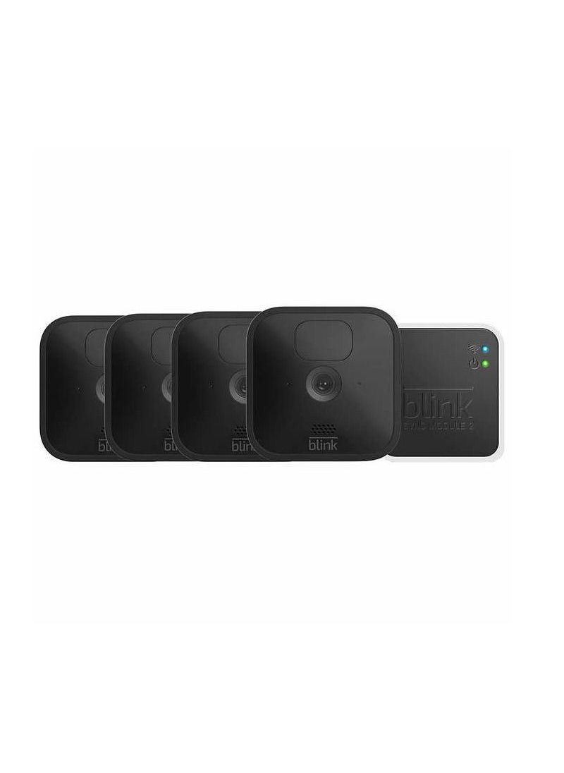 Blink - Blink 5 Camera Security System - 4 Outdoor Battery Powered Cameras, 1 Mini Indoor Plug-in Camera, with Yard Sign - Image 1