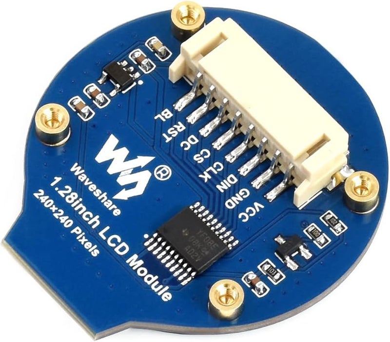 Waveshare 1.28inch Round LCD Display Module 65K RGB Colors 240×240 Resolution with SPI Interface Embedded GC9A01 Driver, Raspberry Pi 5/4B/3B/Zero/Zero W/Zero 2W/Pico/Pico W/Pico WH - Image 2