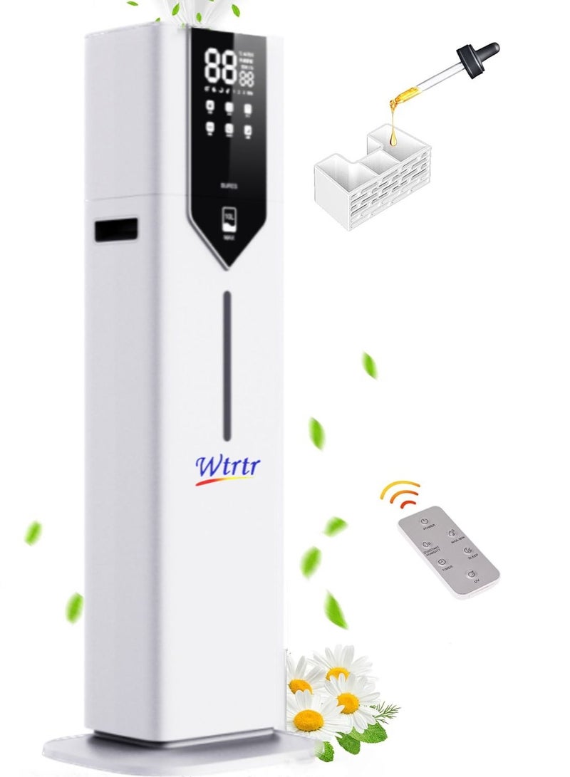 Wtrtr Wtrtr 10L Humidifiers, Floor humidifier Bedroom Humidifiers for Large Room with Extended Tube, Room Cool Mist Humidifier (10L) - Image 1