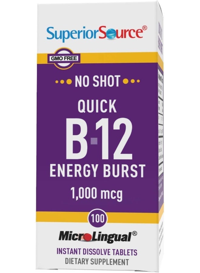 Superior Source Quick B-12 Energy Burst Tablets for Adults - Image 5
