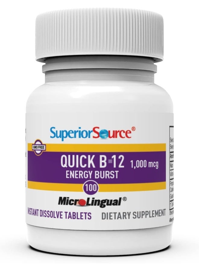 Superior Source Quick B-12 Energy Burst Tablets for Adults - Image 3