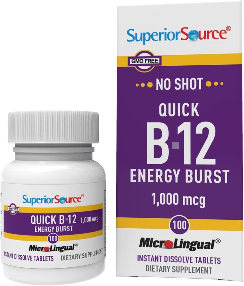 Superior Source Quick B-12 Energy Burst Tablets for Adults - Image 1