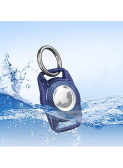 Waterproof Airtag Keychain Holder Case, Compatible with Apple Air Tag Tracker Key Ring Air Tags Protective Case Cover, TPU Case for Keys, Bags, Luggage and Pet