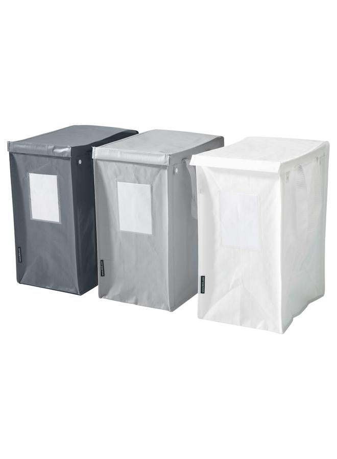 Zaboon Waste Sorting Bag, White/Dark Grey/Light Grey, 22X35X45 Cm/35 L  - Image 1