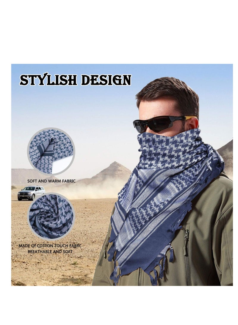 Desert Scarf, Head Neck Scarf, Men Head Scarf, Arab Wrap with Tassel, 100% Cotton Material  - Image 3