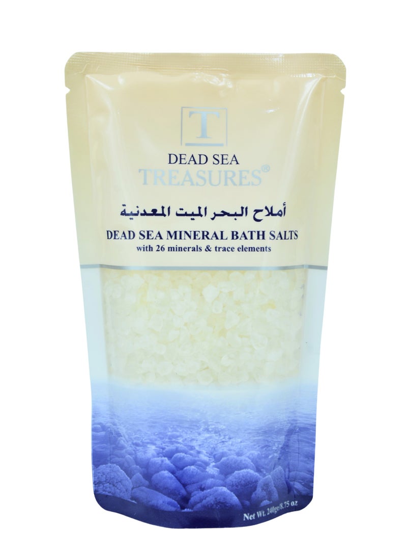أملاح البحر الميت الطبيعية البيضاء للاستحمام – استرخاء وتجديد البشرة – 240 جم