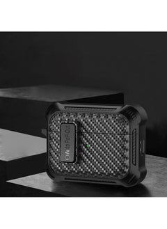 Fiber Pattern Applicable AirPods Pro2 Generation Anti-fall Protective Cover Airpods1/2 Generation Bluetooth TPU Earphone Case-Color:Black-Model:Airpods 3rd Generation
